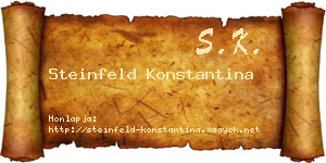 Steinfeld Konstantina névjegykártya